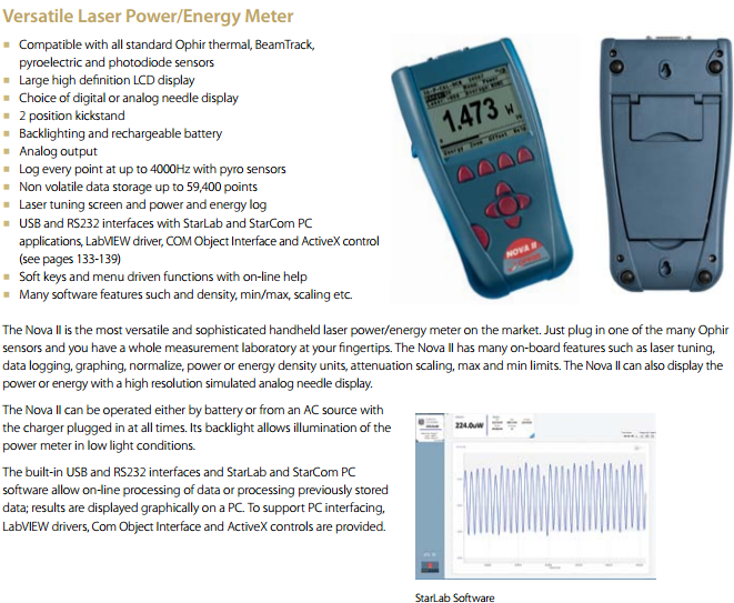 Nova II手持式激光功率计
