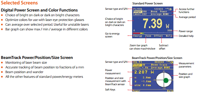VEGA-彩色手持式激光功率计表头