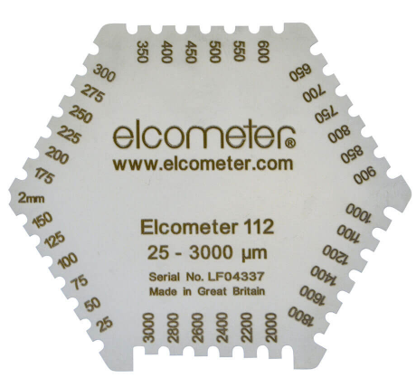 Elcometer 112AL 六角湿膜梳 冲压湿膜梳(铝制)
