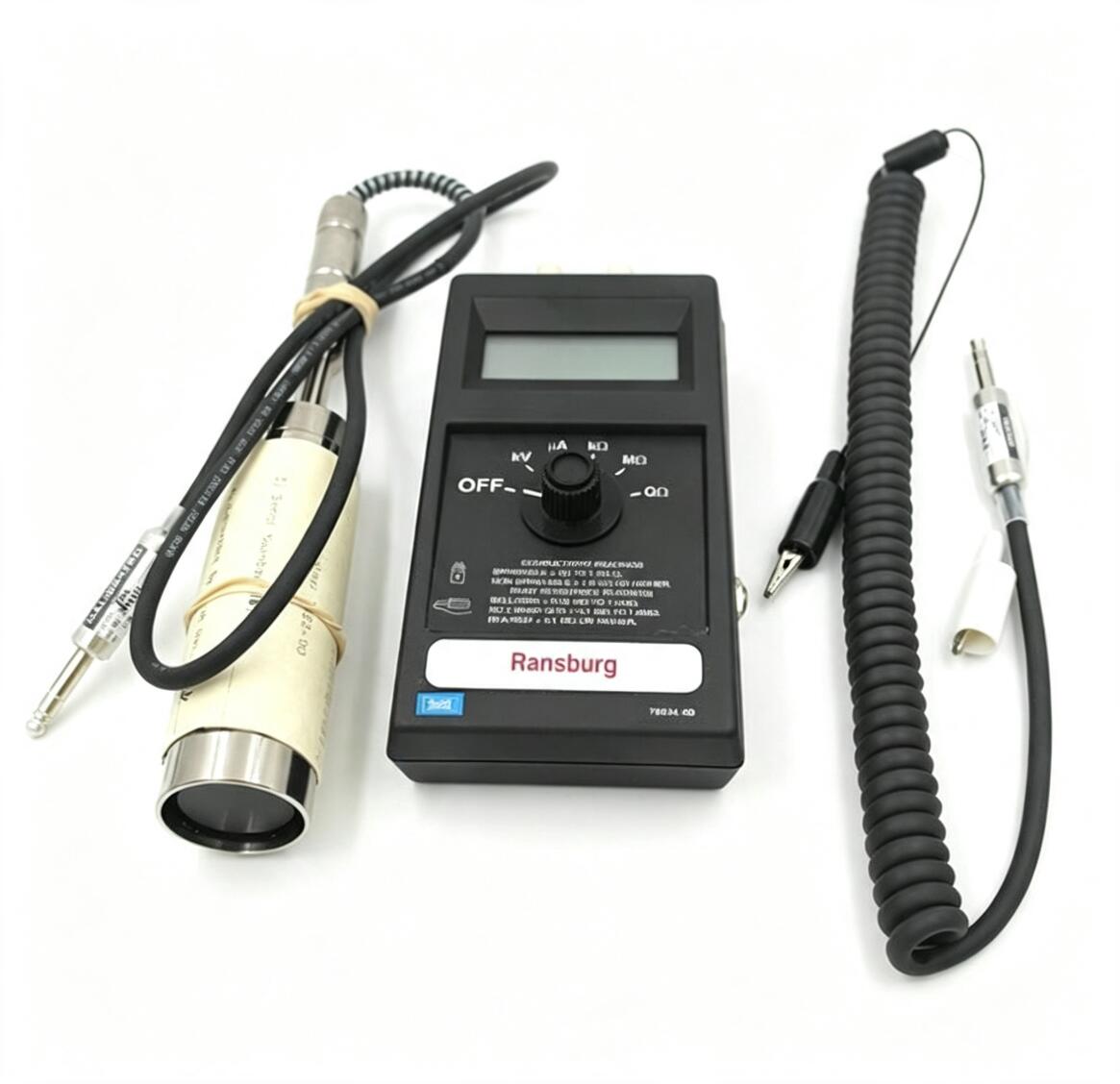 美国 Ransburg 兰氏 76652‑03 油漆电阻率测定仪 76634‑00 主机 7922‑00 探针涂料电导率测试仪静电喷涂现场实测应用案例