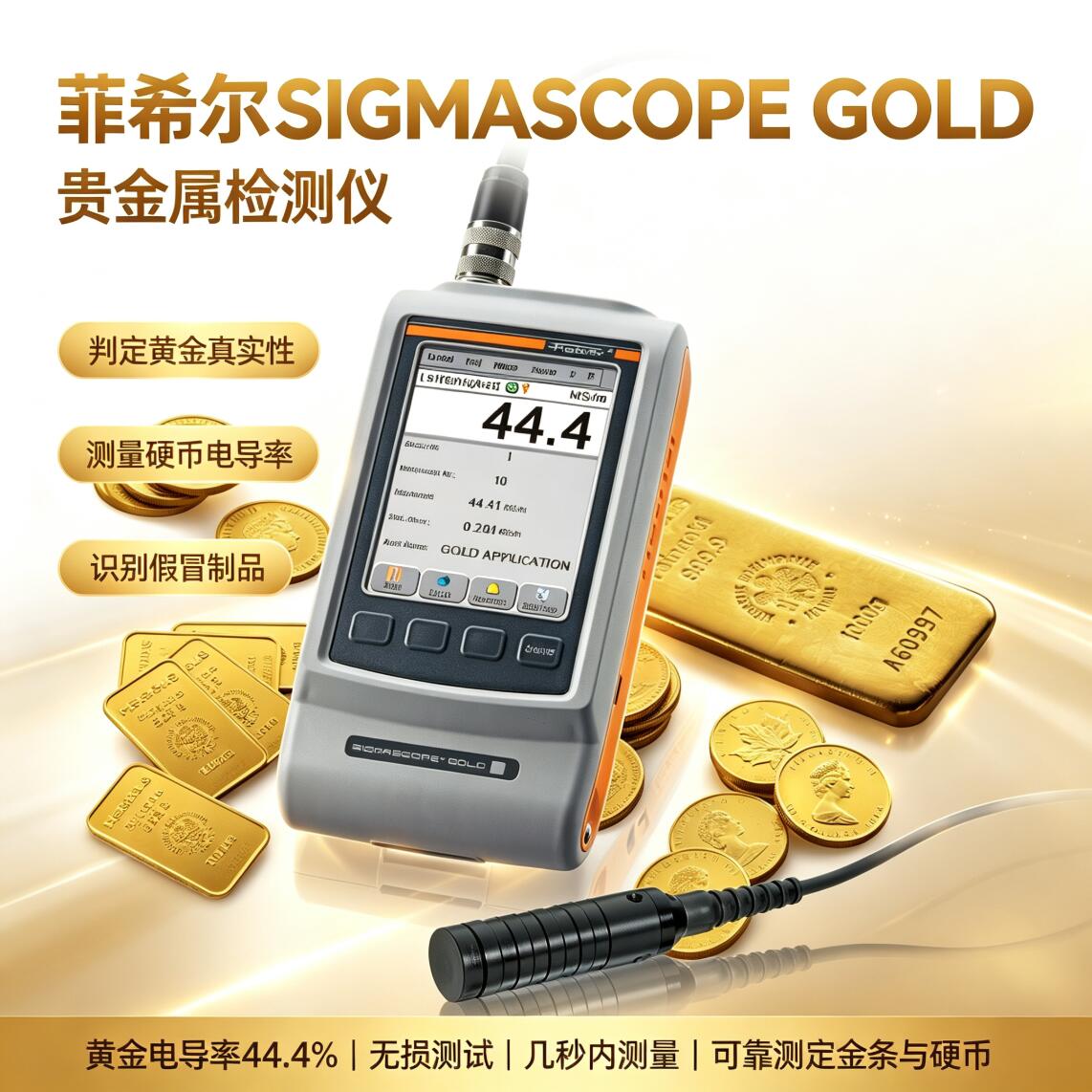 菲希尔SIGMASCOPE GOLD B用于黄金和珠宝的高精度分析
